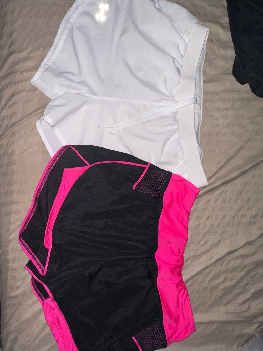 Under Armour Women’s Black & Hot Pink Athletic Shorts Bundle
